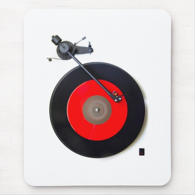 Retro vinylTurntable Mousepad Mousemat Musmatta (Framsidan)