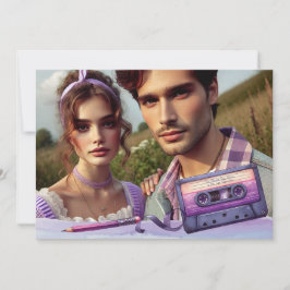 Retro Violet Vibes-kassettband Spara datumet