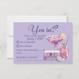 Retro Violet Vibes RSVP-kort OSA Kort
