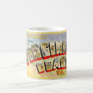 Retro Virginia Beach Hälsningar Mugg
