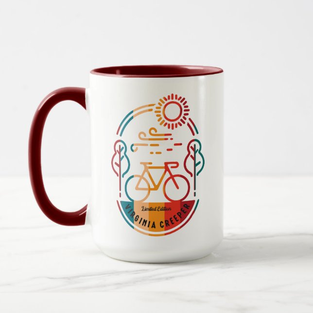 Retro Virginia Creeper Bike Trail Mugg (Vänster)