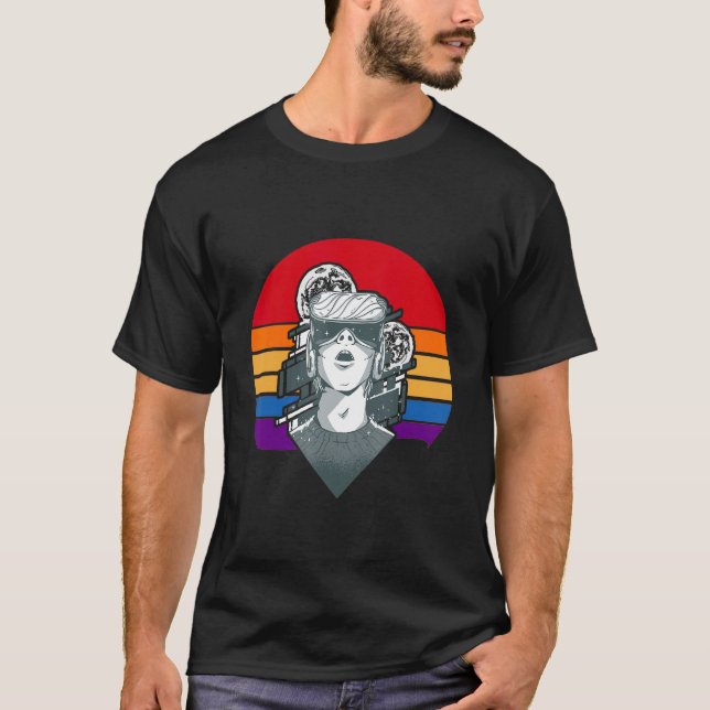 Retro Virtuell verklighet VR Goggles 2 T Shirt (Framsida)