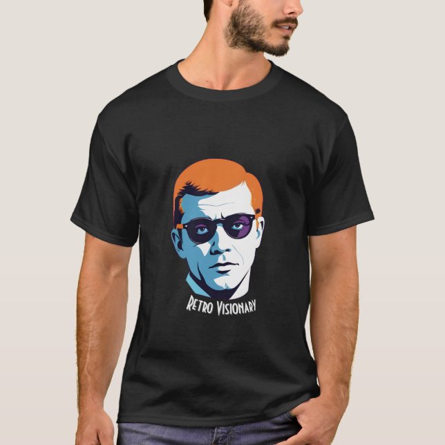 Retro Visionary Pop Art-huvud T Shirt (Framsida)