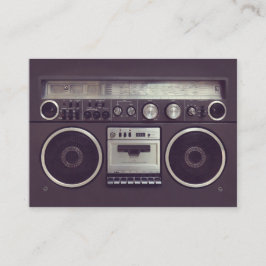 Retro visitkort för Boombox bergsprängaremusik