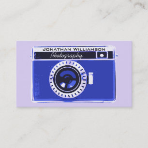 Retro visitkortar för blåttkamerafotografi visitkort