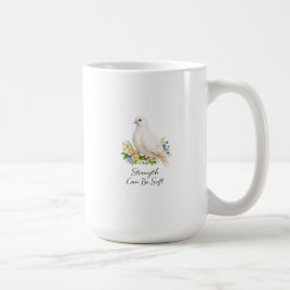 Retro Vit Duva Cottagecore Styrka Kan Vara Mjuk Kaffemugg