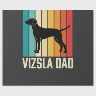Retro Vizsla Pappa Hund Silhuett Presentpapper