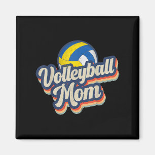 Retro Volleyball Mamma Roligt Vintage Softball Mam Magnet