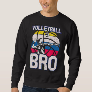 Retro Volleyball Quote Volleyball Bro Lång Ärmad Tröja