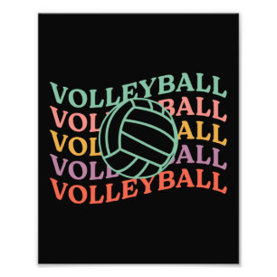 Retro Volleyball Sport Fototryck