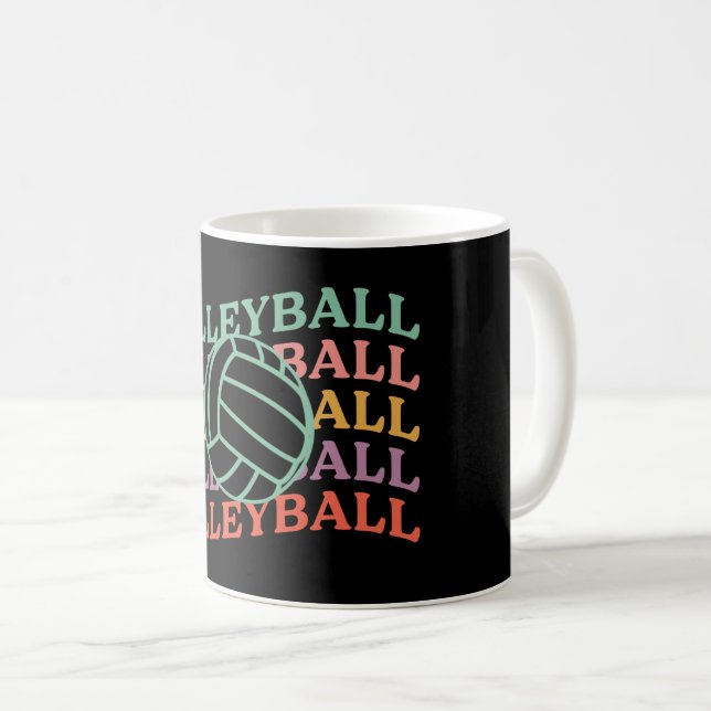 Retro Volleyball Sport Kaffemugg (Framsida höger)