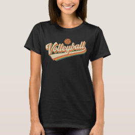 Retro Volleyball Typography Vintage Sports Design T Shirt