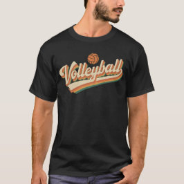 Retro Volleyball Typography Vintage Sports Design T Shirt
