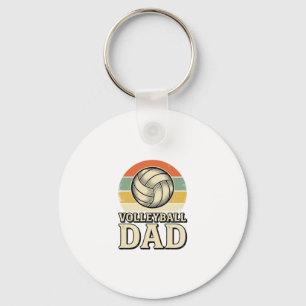 Retro Volleyboll Pappa Retro T-Shirt Design_1 Nyckelring