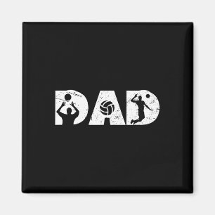Retro volleyboll pappa volleybollspelare familj f magnet