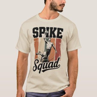 Retro Volleyboll Spike Squad T Shirt