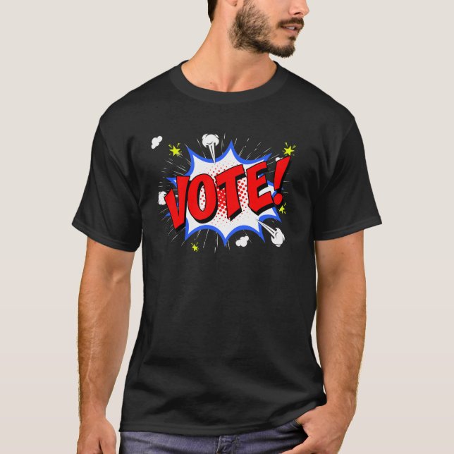 Retro Vote Shirt Ut med omröstningen och 70 Teckna T Shirt (Framsida)