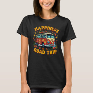 Retro VW Buss Roadtrip Happiness T-Shirt for Women