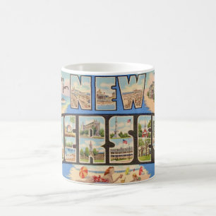 Retro vykort från New Jersey Kaffemugg