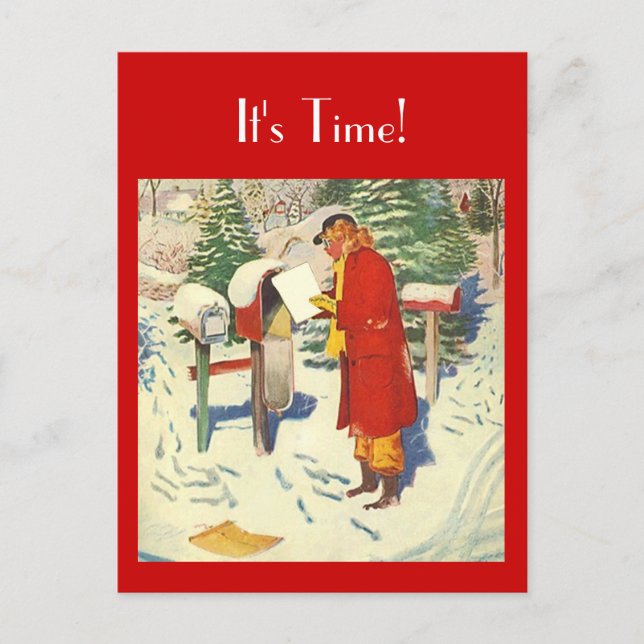 Retro-vykort - Möte påminnelsedator för e-post Vykort (Framsida)