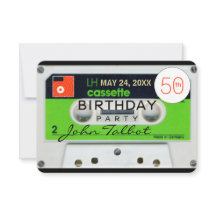 Retro W kassettband 50:e födelsedagsfesten Inv