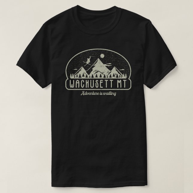 Retro Wachusett Mountain Ski T-Shirt (Design framsida)