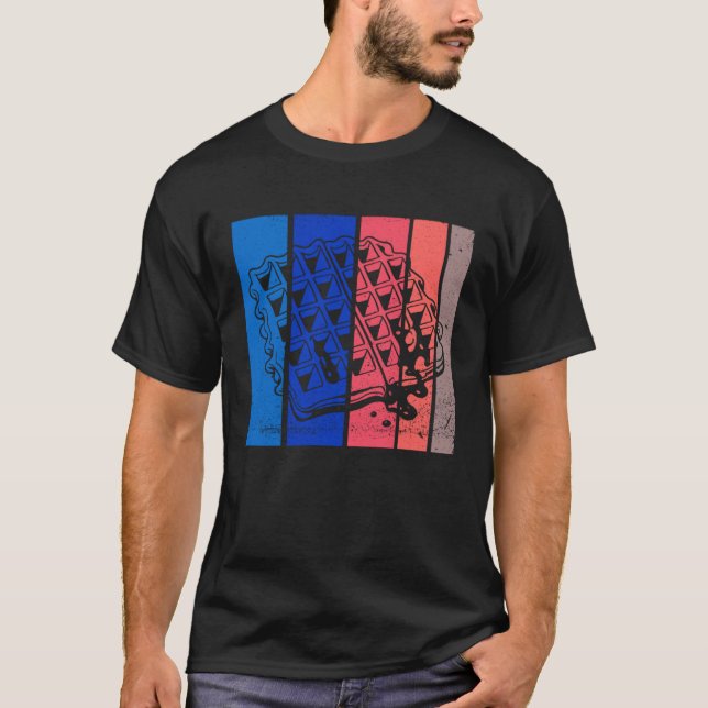 Retro Waffle Hobby Chef Syrup Gourmet T Shirt (Framsida)