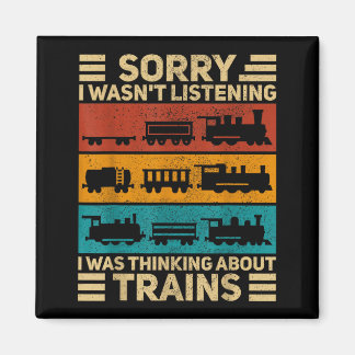 Retro Wagon Train Lover Model Railroad Conductor F Magnet