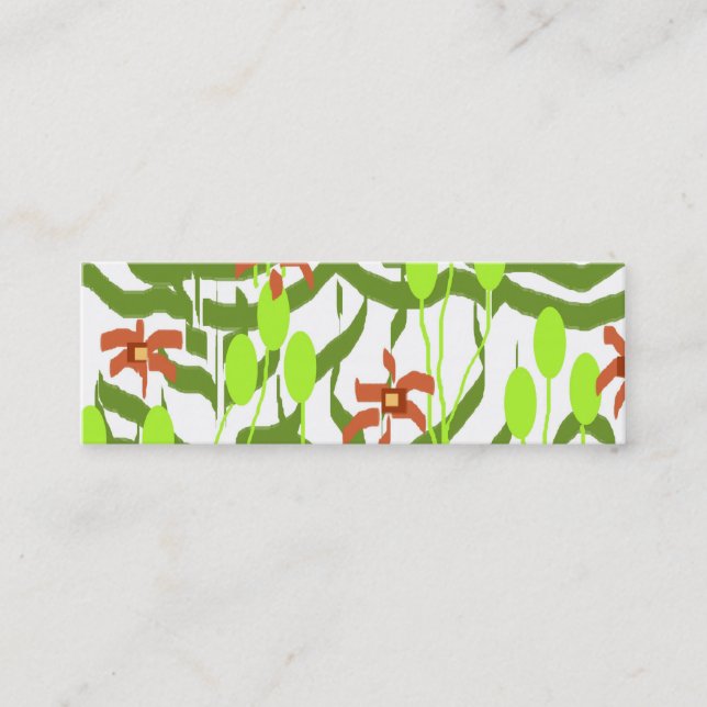 Retro Walpaper Mini Visitkort (Framsida)