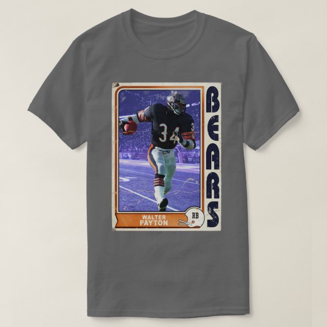 Retro Walter Payton Trading d T Shirt (Design framsida)