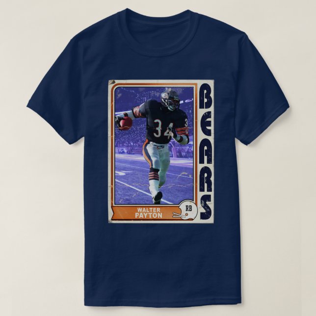 Retro Walter Payton Trading d T Shirt (Design framsida)