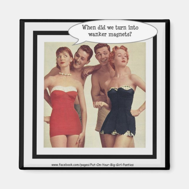 Retro 'Wanker' Magnet (Framsidan)