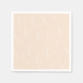 Retro Warm Abstract Dashes | Light Apricot Pappersservett