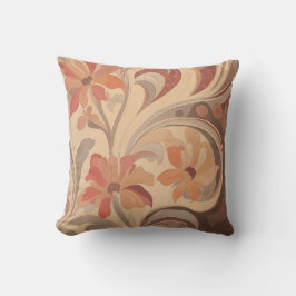 Retro Warm Blommigt Pillow Kudde