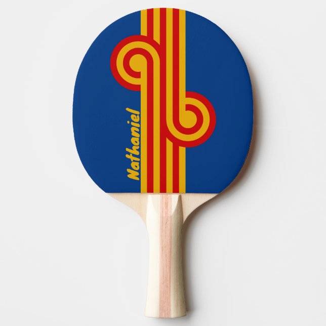 Retro Warmhearted Stripe Loop med namn Pingisracket (Framsidan)