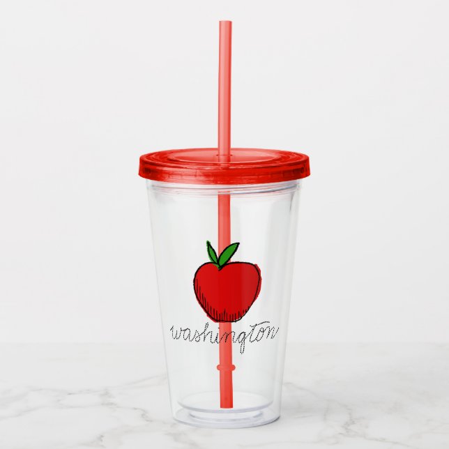 Retro Washington Apple Take Away Mugg (Framsida)