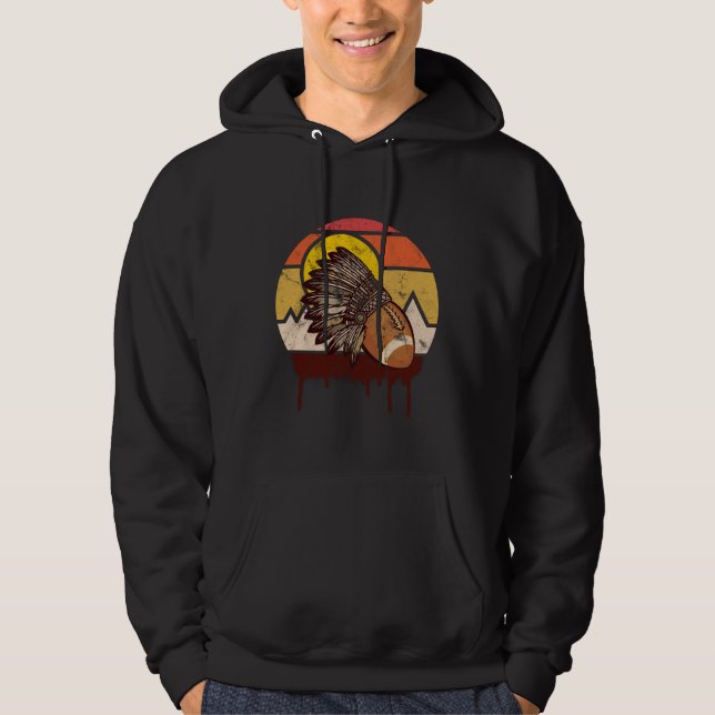 Retro Washington Football Fan Hoodie (Framsida)