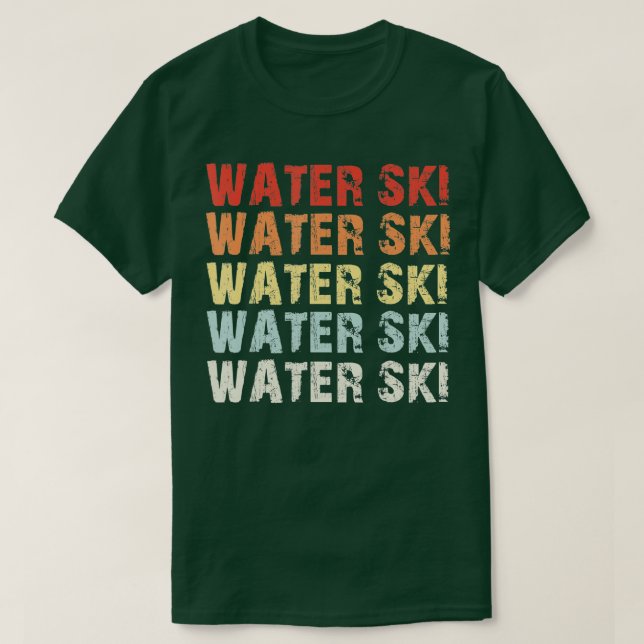 Retro Water Ski Lover Gift Waterski Love Gifts Ski T Shirt (Design framsida)