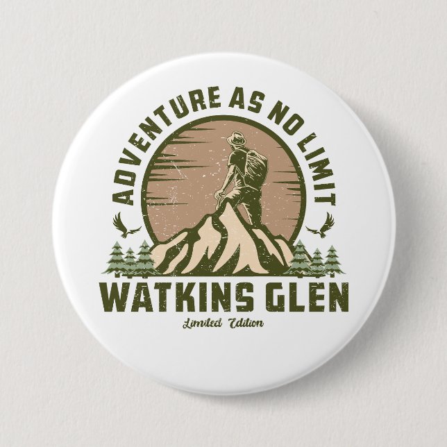 Retro Watkins Glen Hike Knapp (Framsida)