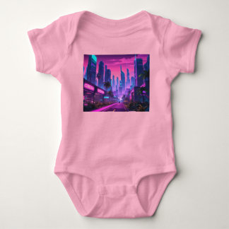 Retro Wave Cyberpunk City T Shirt