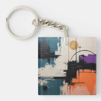 Retro Wave Design 03 - Nyckelkedja
