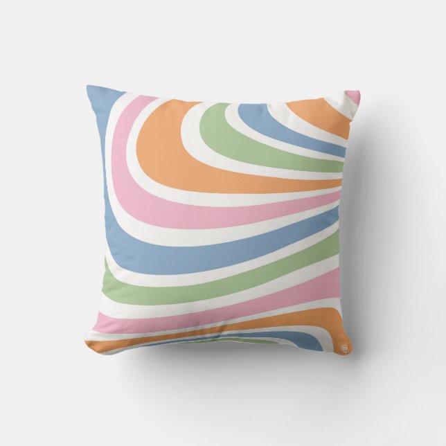 Retro Wave-design Kudde (Framsida)