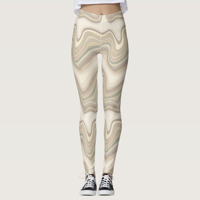 retro wave neutral leggings (Framsida)