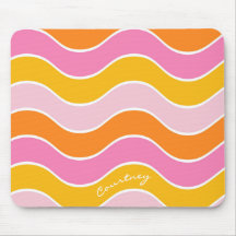 Retro Wave Randig Rosa Orange Gul Personlig
