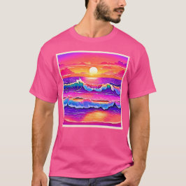 Retro Wave Sunset Serenity T Shirt
