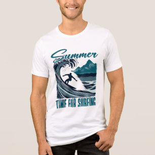 Retro Wave-textdesign för surfare T Shirt