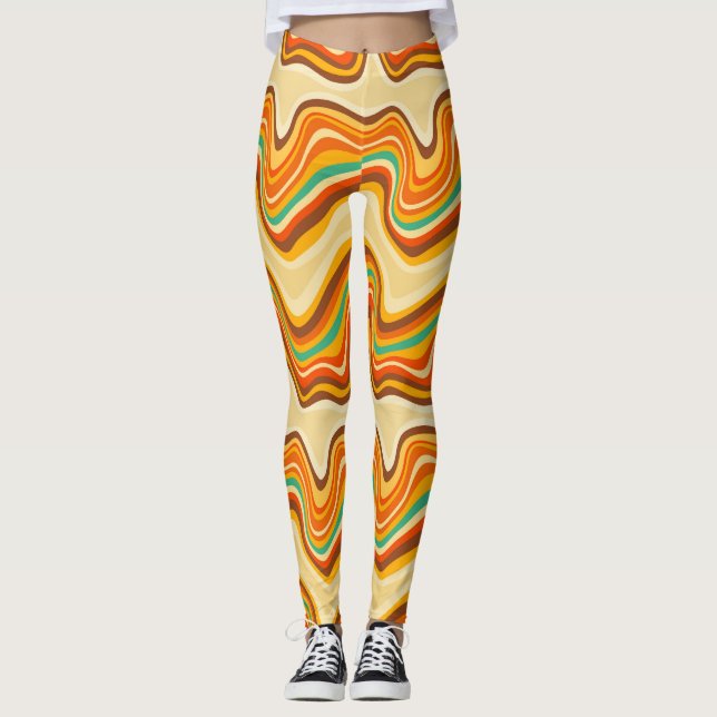 retro wave warm leggings (Framsida)