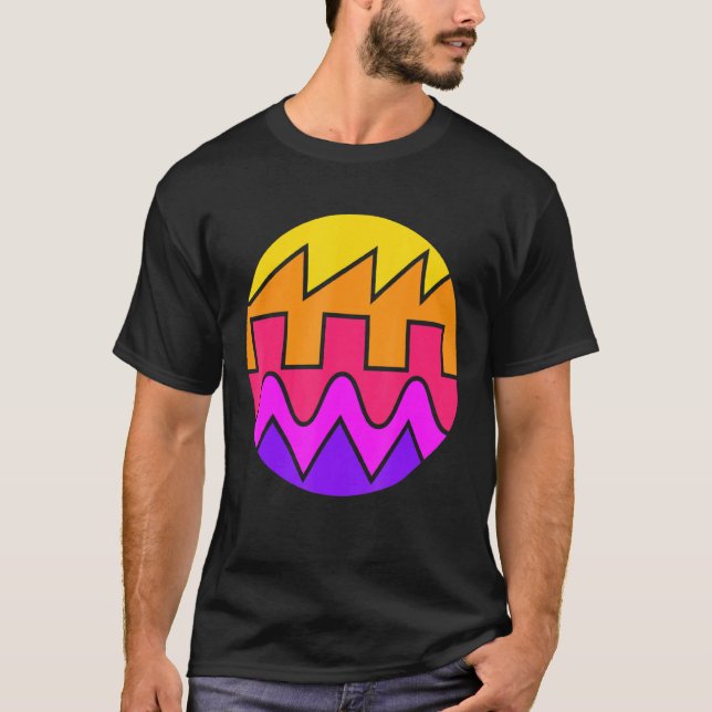 Retro Waveform Synthesizer Ljud Wave Electronic M T Shirt (Framsida)