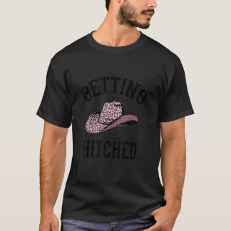 Retro Wavy Getting Hitched Getting Rowdy Bachelore T Shirt