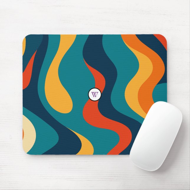 Retro Wavy Pattern Modern Abstract  Musmatta (Med mus)